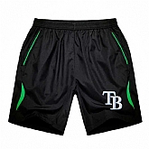 Men's Tampa Bay Rays Black Green Stripe MLB Shorts,baseball caps,new era cap wholesale,wholesale hats